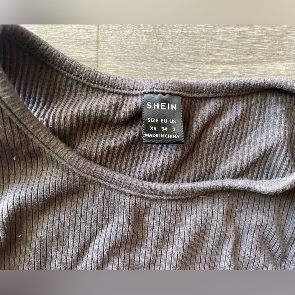 Shein Gray Crop Top XS